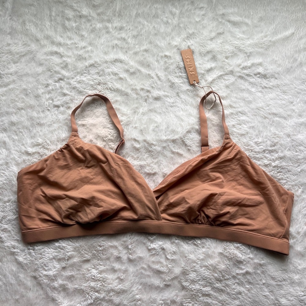 SKIMS Fits Everybody Triangle Bralette Ochre BR-TRI-0235 Plus Size 4X NEW V-Neck